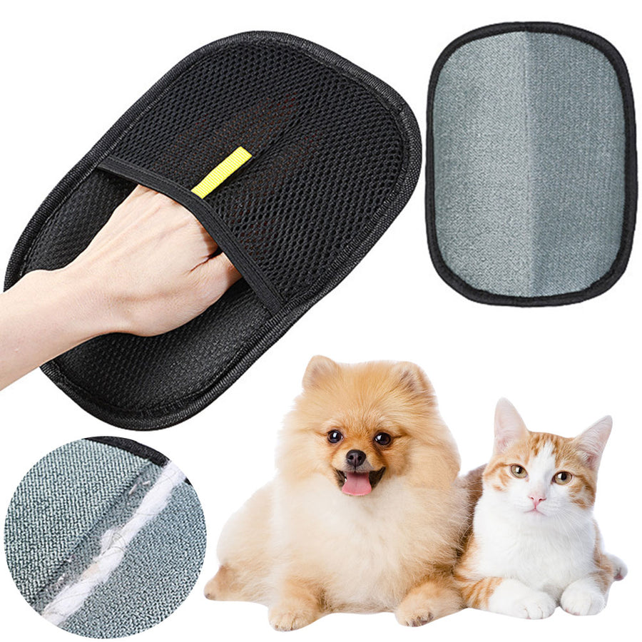 Pet Hair Remover Gloves – Deshedding Brush Mitt for Dogs, Cats & Rabbits