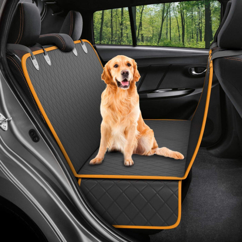 Dog Car Seat Cover View Mesh Pet Carrier Hammock Safety Protector Car Rear Back Seat Mat With Zipper And Pocket For Travel 9