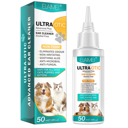 Pet Ear Cleaner Solution 50ml – Gentle Dog & Cat Ear Cleaning Liquid for Infection Prevention
