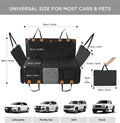 Made4Pets Pet Dog Car Back Seat Cover Back Seat Extension Pad Can Bear 400 Pounds Waterproof And Non-slip Dog Car Hammock Eight-layer Hard Bottom With PE Foam Easy To Install And Clean 7