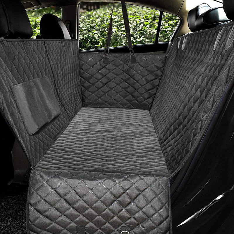 Dog Car Seat Cover View Mesh Pet Carrier Hammock Safety Protector Car Rear Back Seat Mat With Zipper And Pocket For Travel 13